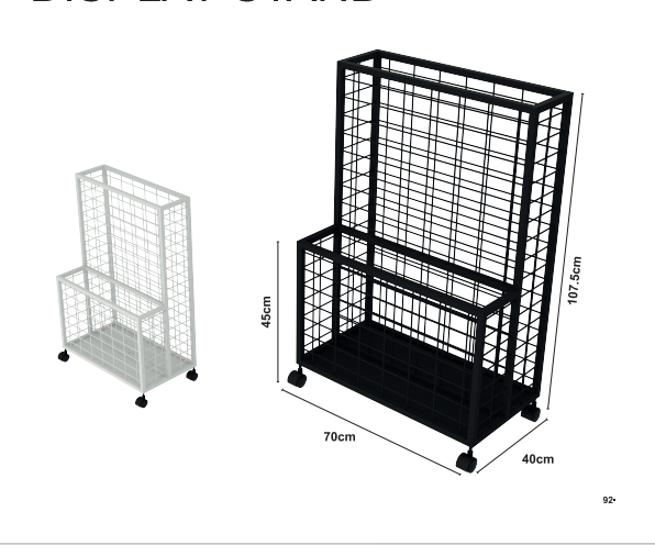লাইট টিউব প্রদর্শন স্ট্যান্ড