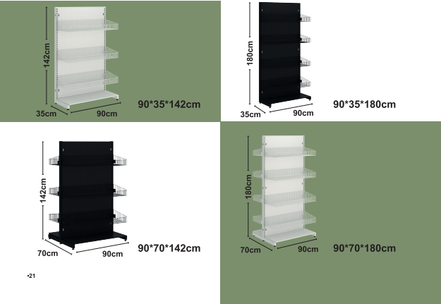 শক্তিশালী Wire Shelves